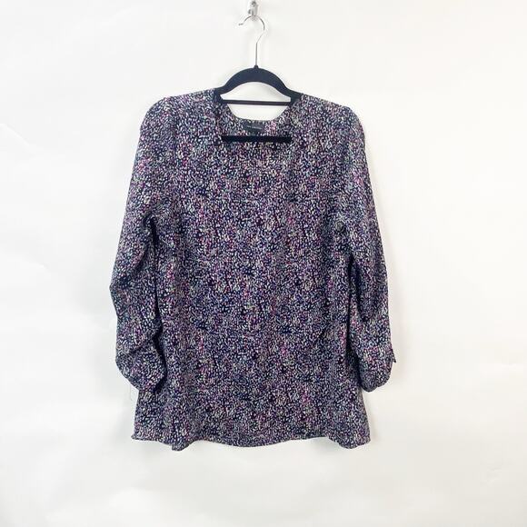 2/$30 The Limited Large Womens Multicolor Speckle Popover Blouse Top - Picture 1 of 8